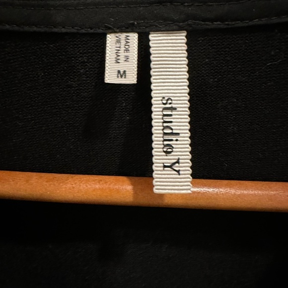 Studio Y Black Sheer Ruffle Collar Cardigan Medium - Picture 5 of 5